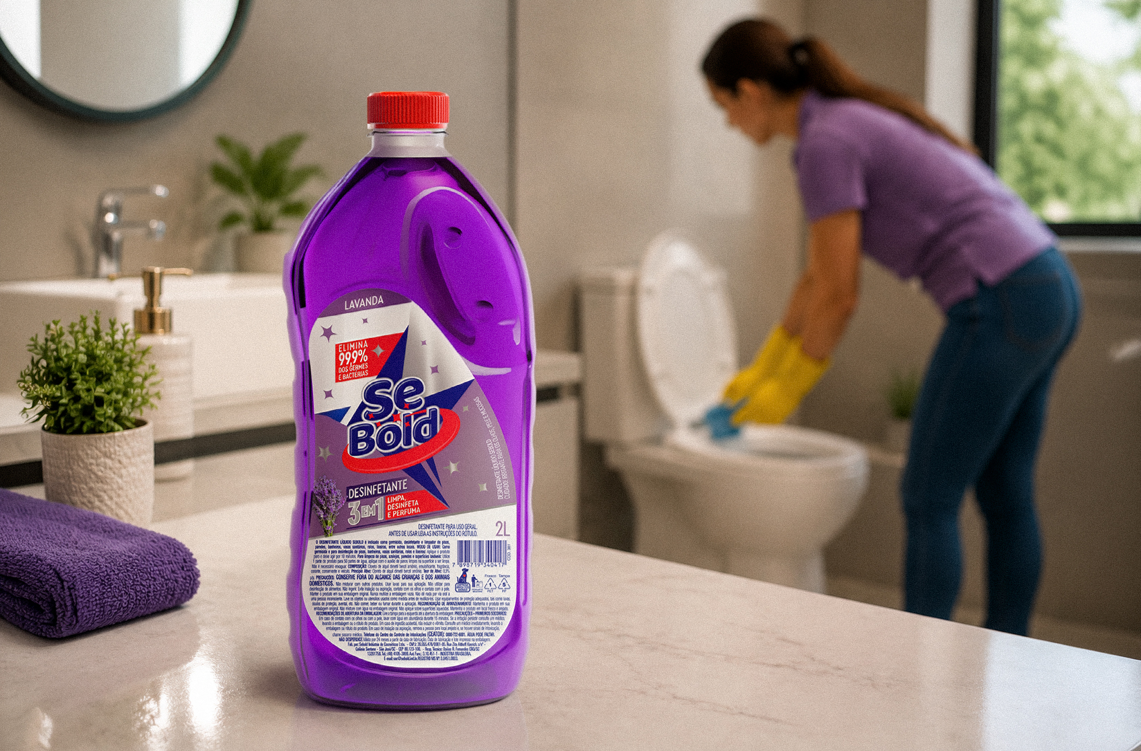 Produtos de limpeza Sebold para uso seguro